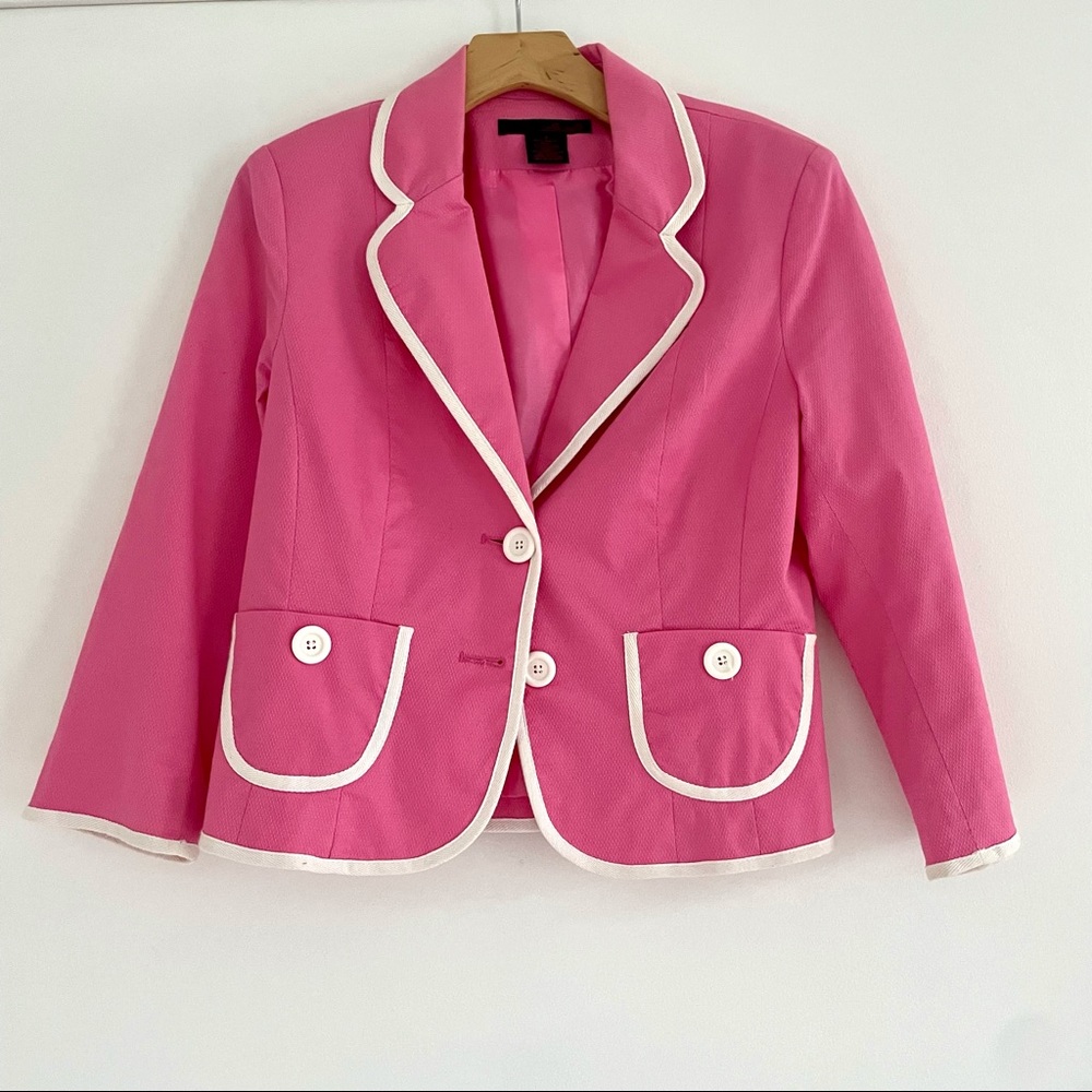 Pink and White Blazer